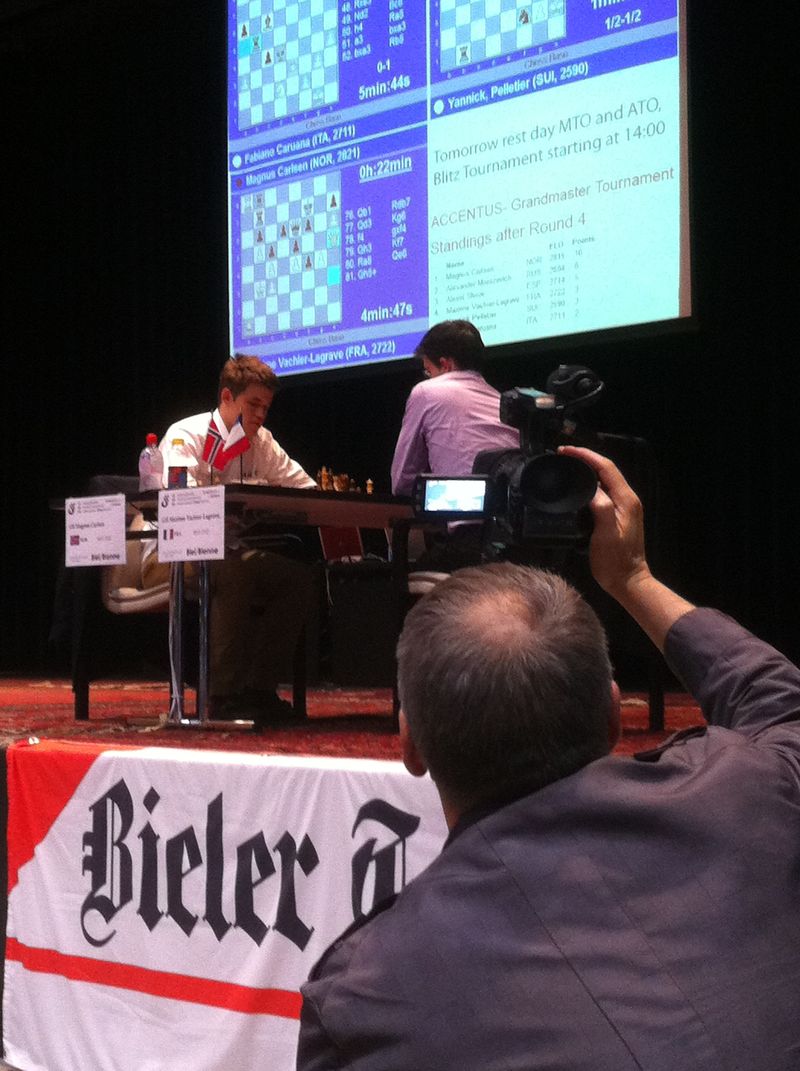 Festival d'échecs de Bienne, Maxime gagne Carlsen !